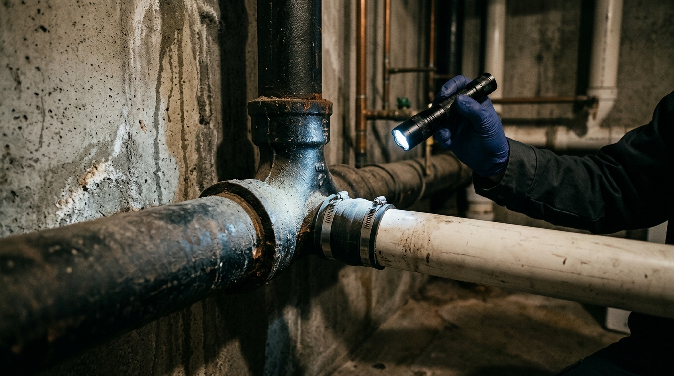 Pose d'un clapet anti-retour sur une canalisation contre les rats à Vaulx-en-Velin
